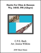 ***ORDER DIRECT FROM PUB***Duetto Wq. 140, Allegro Oboe and Bassoon Duet cover